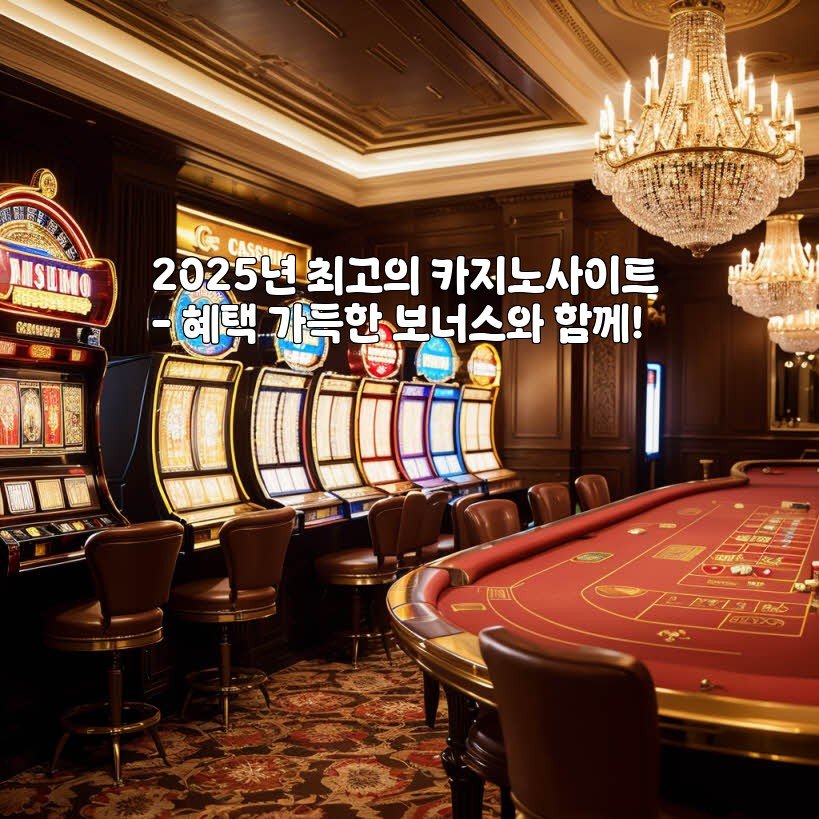 2025년 최고의 카지노사이트 - 혜택 가득한 보너스와 함께!